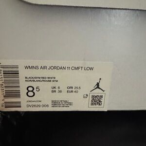 Air Jordan 11 CMFT Low Women's Sneakers - Black, Red, White